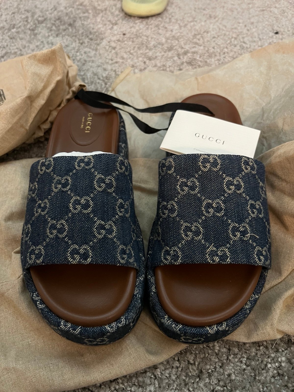 Gucci platform wedge sandals