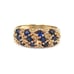 10K Yellow Gold Natural Sapphire Diamond Band Ring Size 6.5