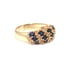 10K Yellow Gold Natural Sapphire Diamond Band Ring Size 6.5
