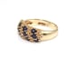 10K Yellow Gold Natural Sapphire Diamond Band Ring Size 6.5