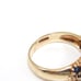 10K Yellow Gold Natural Sapphire Diamond Band Ring Size 6.5