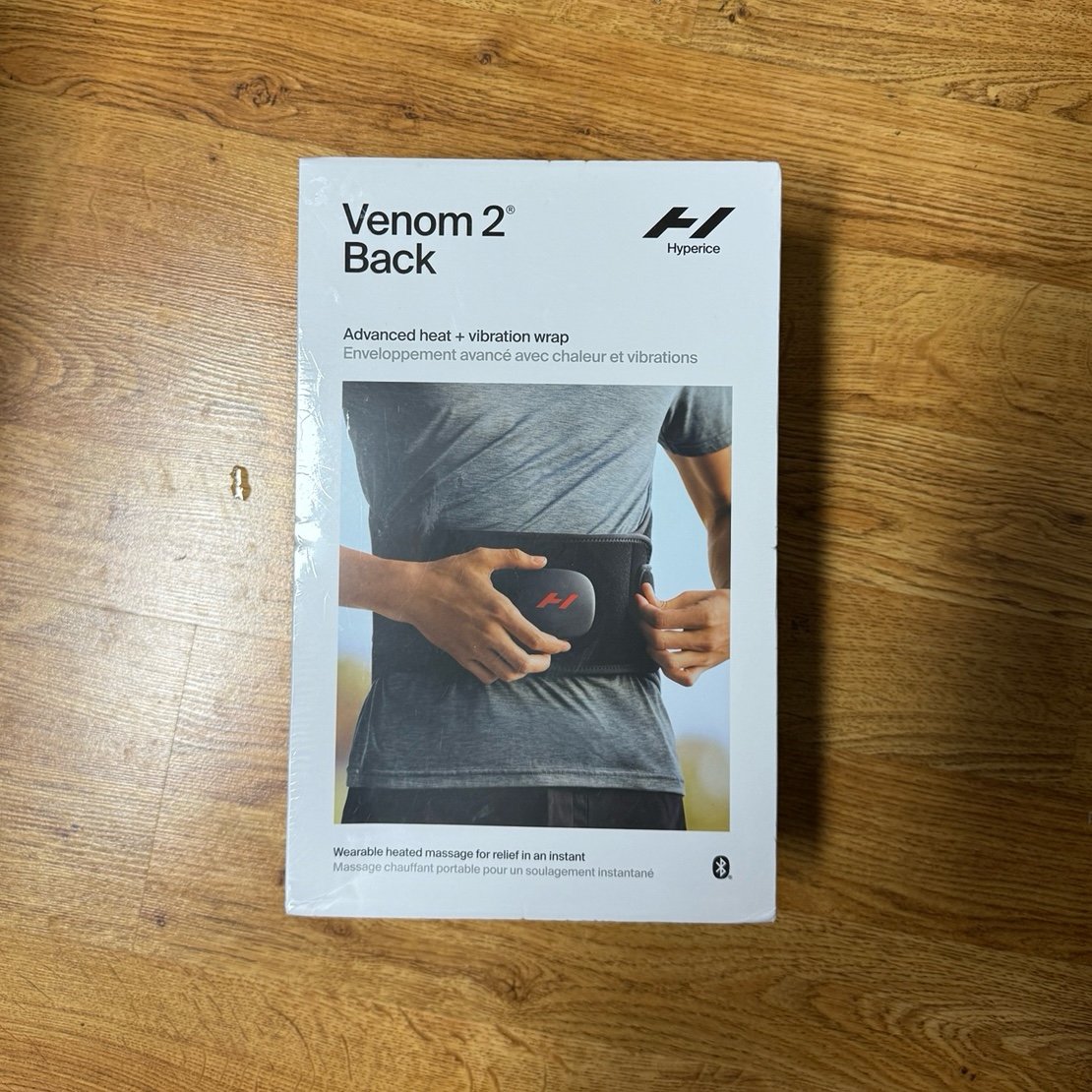 Hyperice Venom 2 Heated Back Massage Wrap, Black FACTORY SEALED.