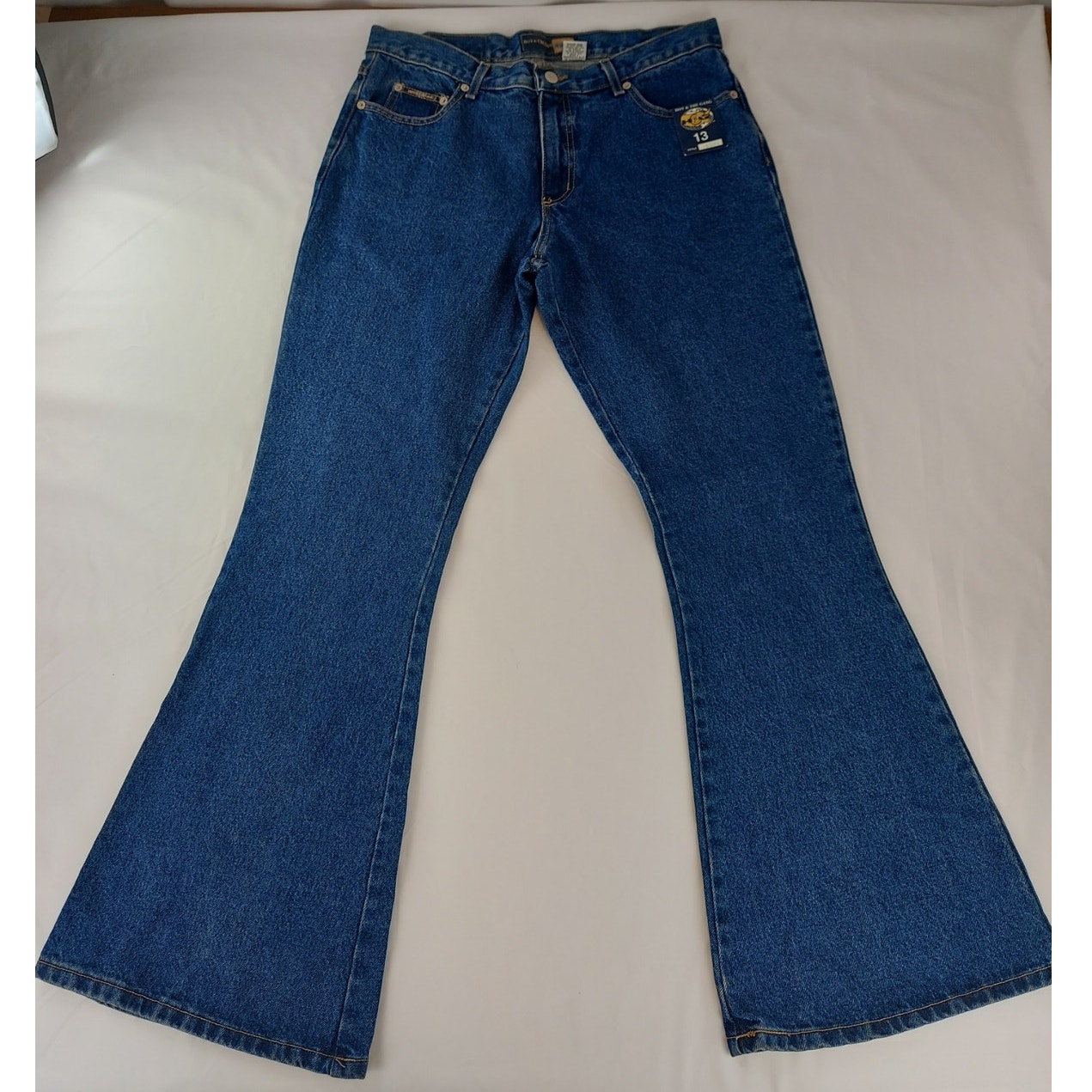 Vintage Y2k 90's Flare Kendrick Hot & The Gang Embroidered High Rise Jeans 13