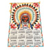 Native American Indian Felt Wall Calendar 1987 Vintage Sparkles Hanging 23 x16