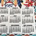 Native American Indian Felt Wall Calendar 1987 Vintage Sparkles Hanging 23 x16