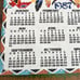 Native American Indian Felt Wall Calendar 1987 Vintage Sparkles Hanging 23 x16