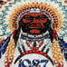 Native American Indian Felt Wall Calendar 1987 Vintage Sparkles Hanging 23 x16