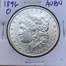 1896 O Morgan Silver Dollar.