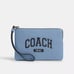 Coach Corner Zip Wristlet With Varsity