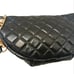 FANNY PACK Designer SAFETY Bumbag PUFF QUILTED Bag Pearls BLACK Faux Leather NEW