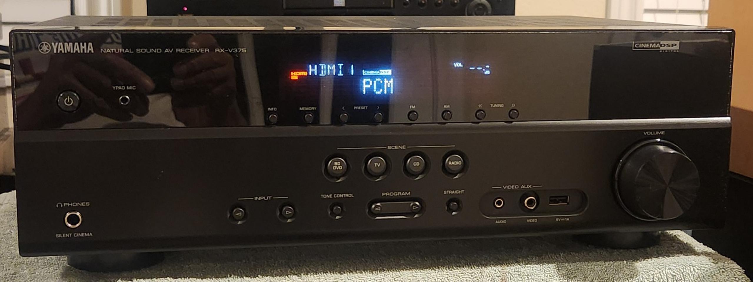 Yamaha RX V375 AV Receiver Black