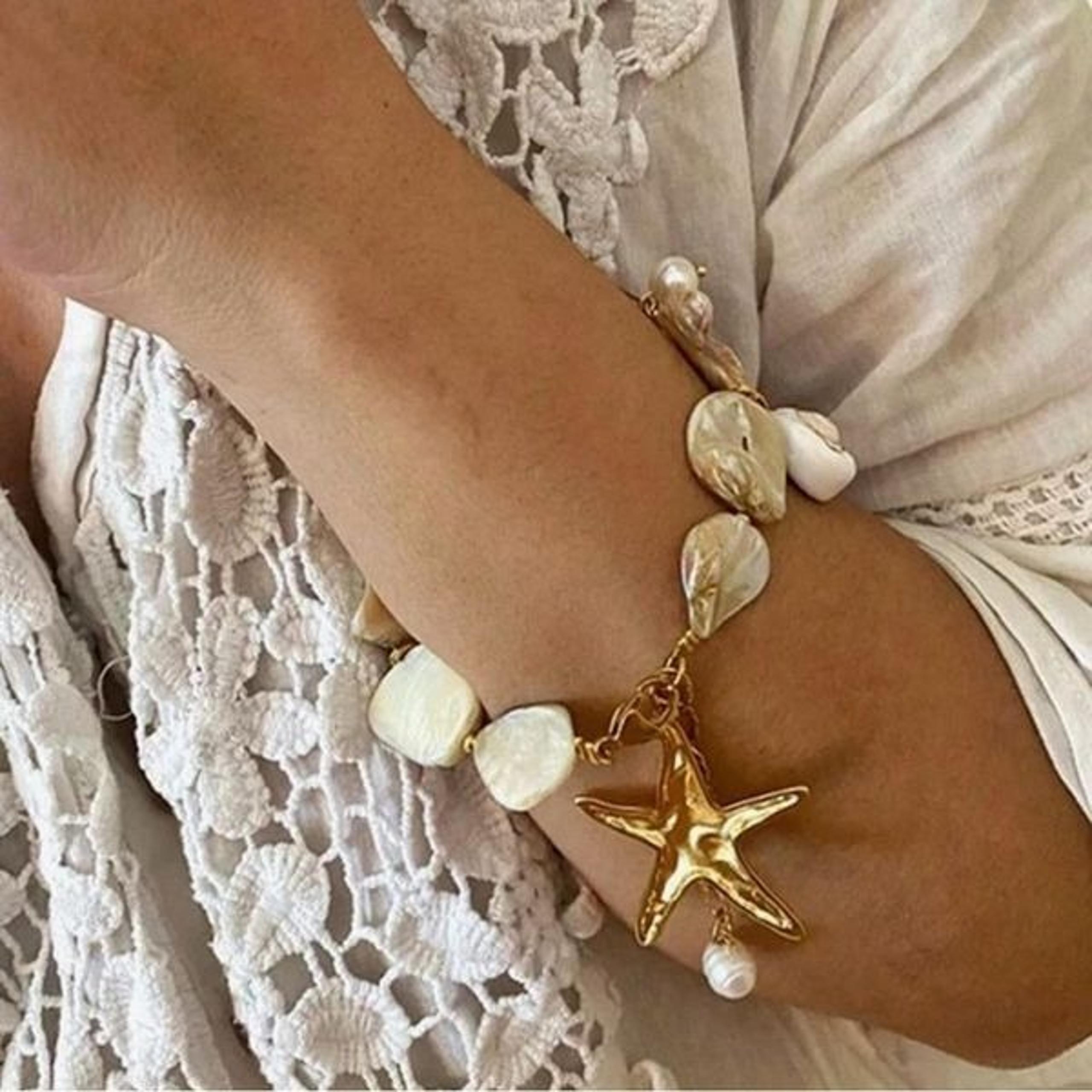 Boho starfish bracelet #1286