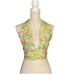 With Jéan Rendezvous Top s small honeysuckle floral halter crop tie open back