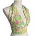 With Jéan Rendezvous Top s small honeysuckle floral halter crop tie open back