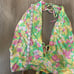 With Jéan Rendezvous Top s small honeysuckle floral halter crop tie open back