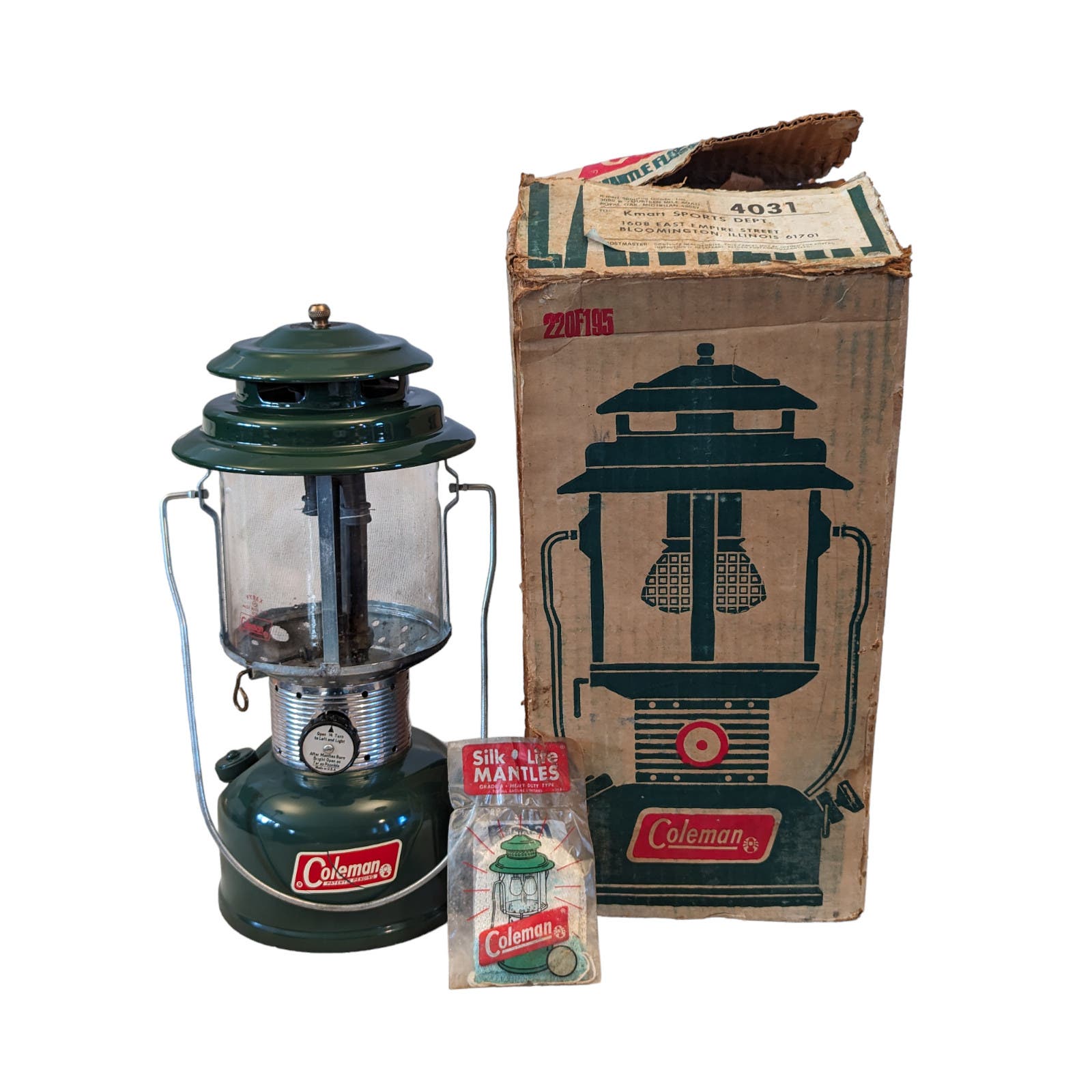 Vintage Coleman Lantern 2 Mantle Model 220F195 Not Tested 5/70