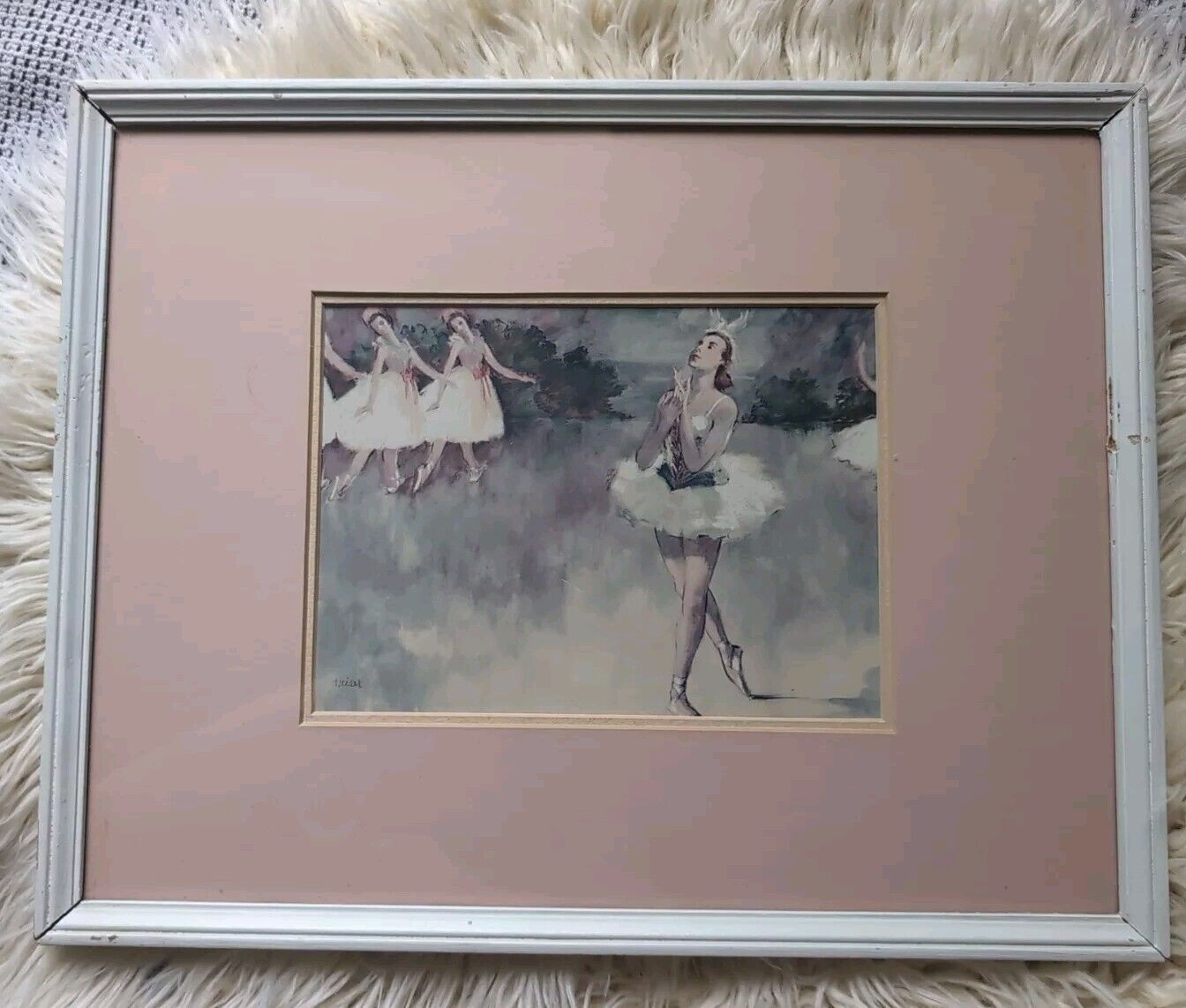 Framed & Matted William Yeiser Ballet impressions Print Sleeping Beauty 15X12