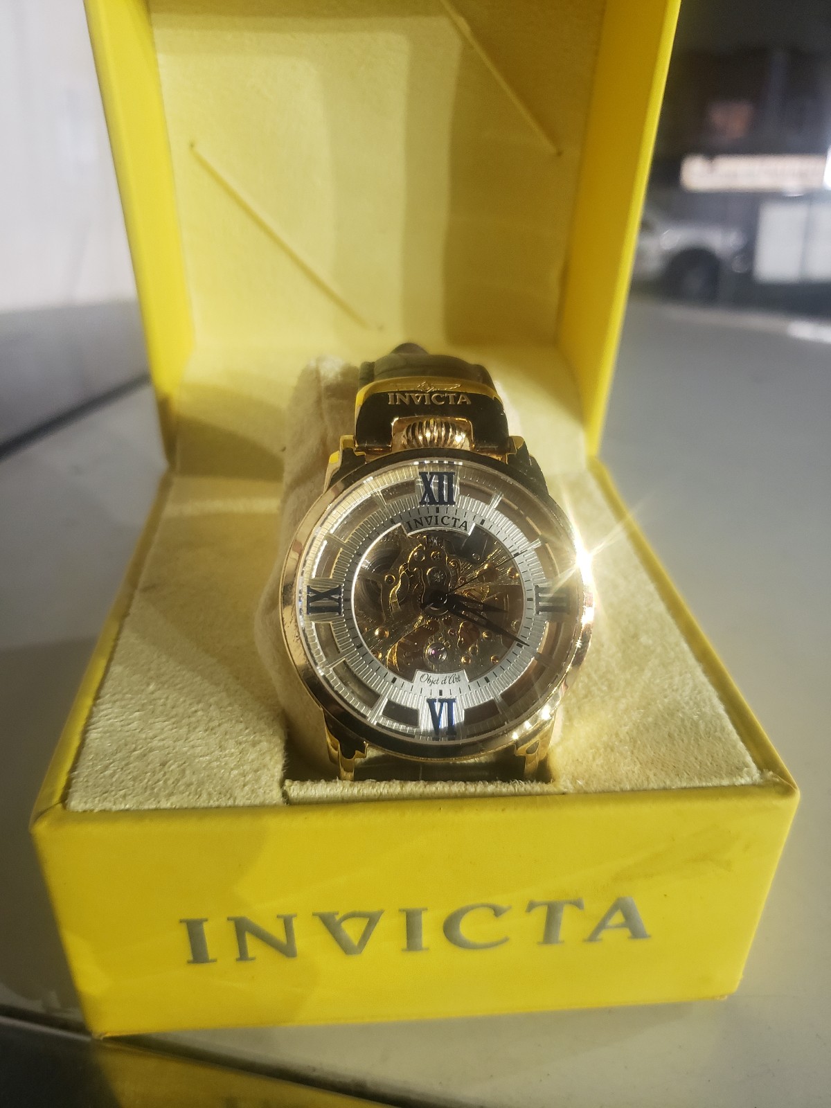Invicta Akula Automatic Dial Watch in Gold/Brown