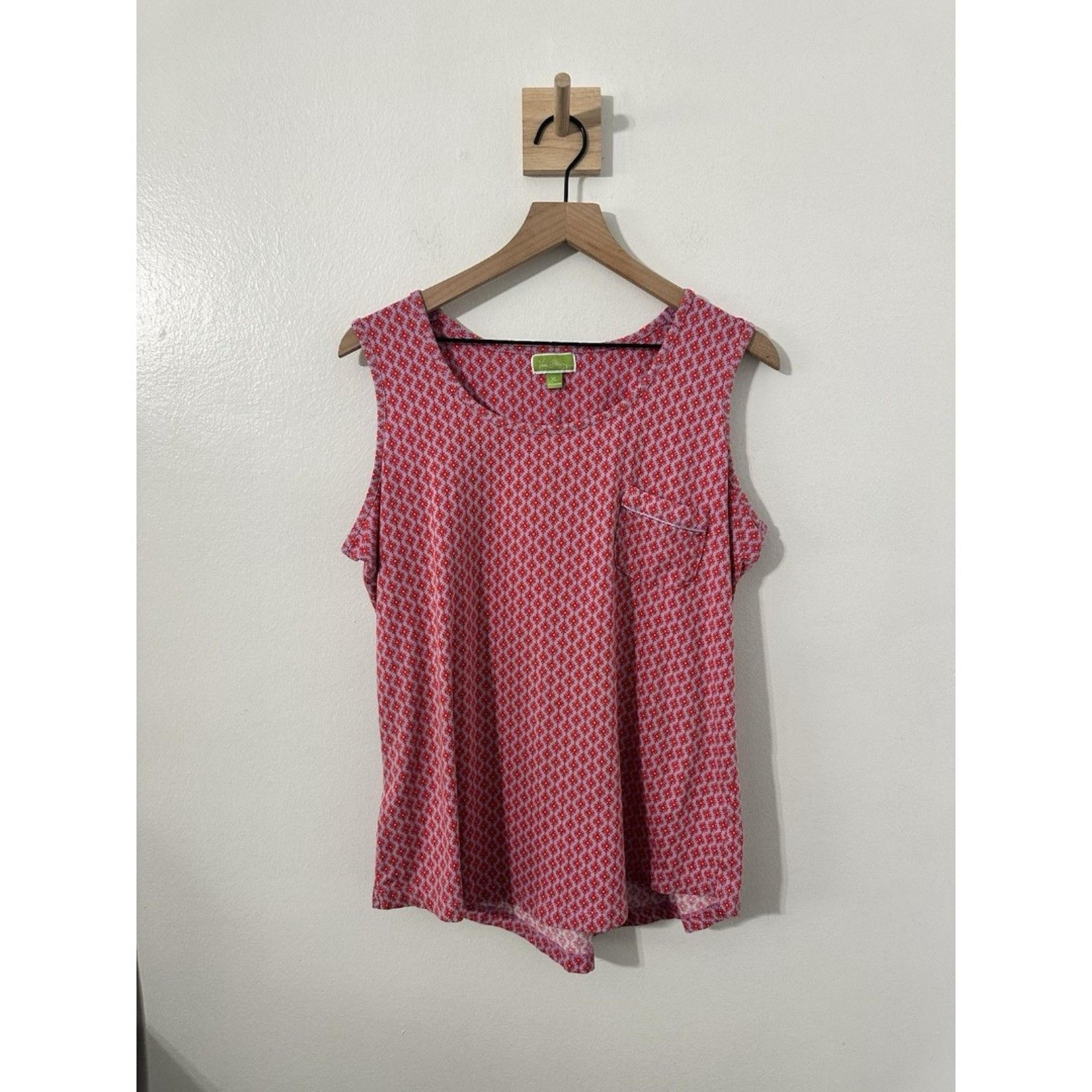 Vera Bradley Women’s Sleepwear Tank Top XL Pajama Top Pattern Pink/Red