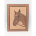 Horse Wooden Mosaic Inlay Vintage 70s Folk Art Signed Workman '73