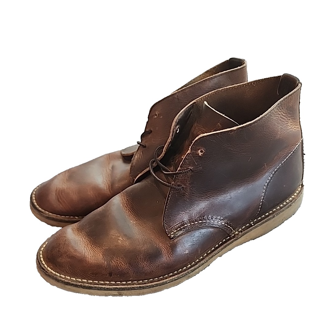 Red Wing Boots Shoes Mens 11 D Weekender Chukka Copper Nubuck Leather Model 3322