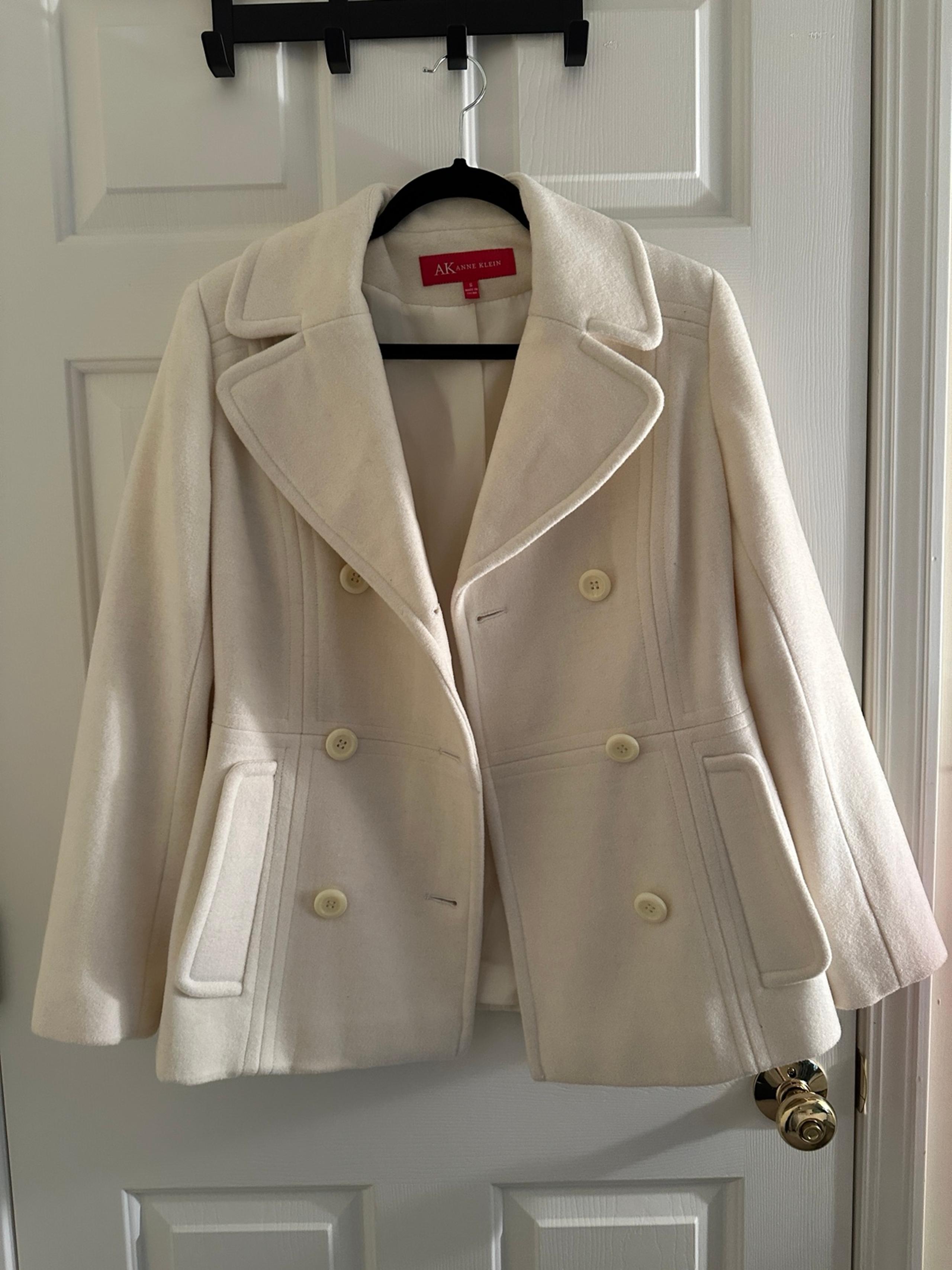 Anne Klein White/Cream Peacoat