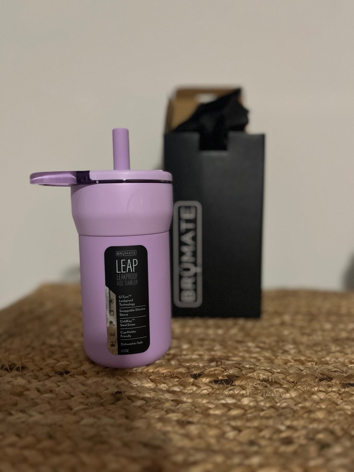Brumate happy hour 12oz leap proof cup.