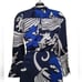 Zara Printed Wrap Shirt Dress Black Blue Floral Print Size XSmall NWT