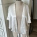 Vintage Miss Dior L 1970s lace back bed lingerie jacket cropped kimono
