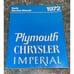 Service Manual PLYMOUTH CHRYSLER IMPERIAL BODY SERVICE MANUAL Hot Rods 1972