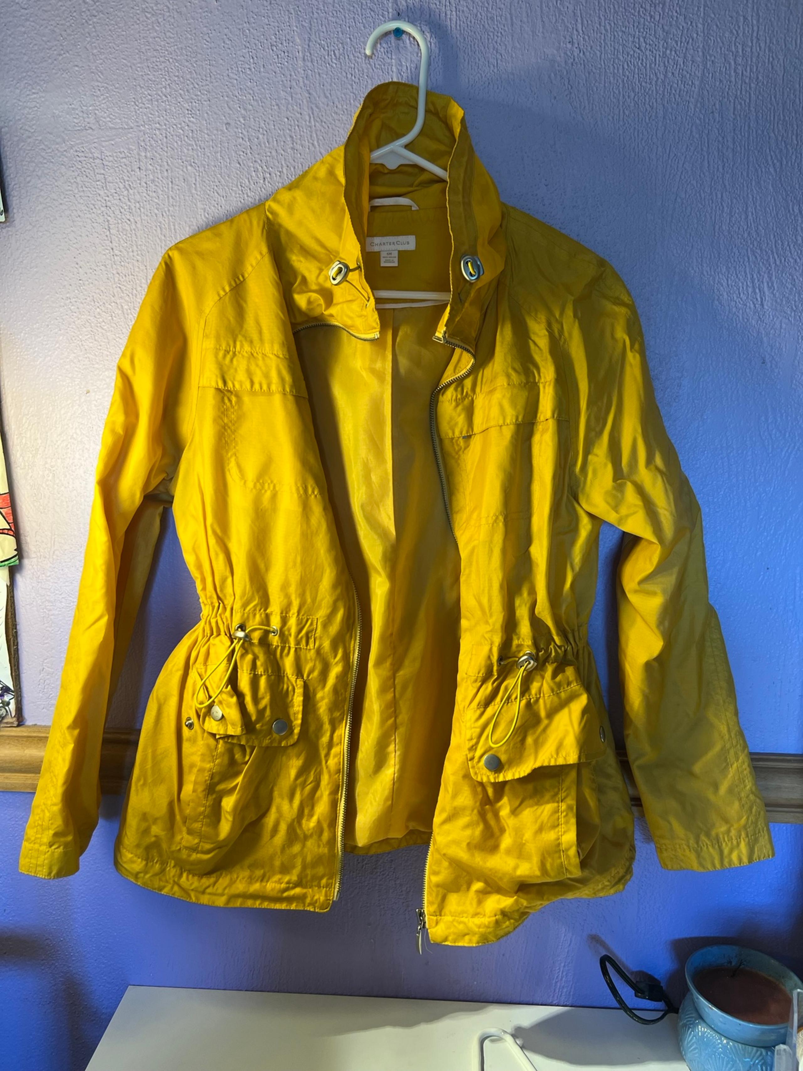 Charter Club Womens Yellow Jacket