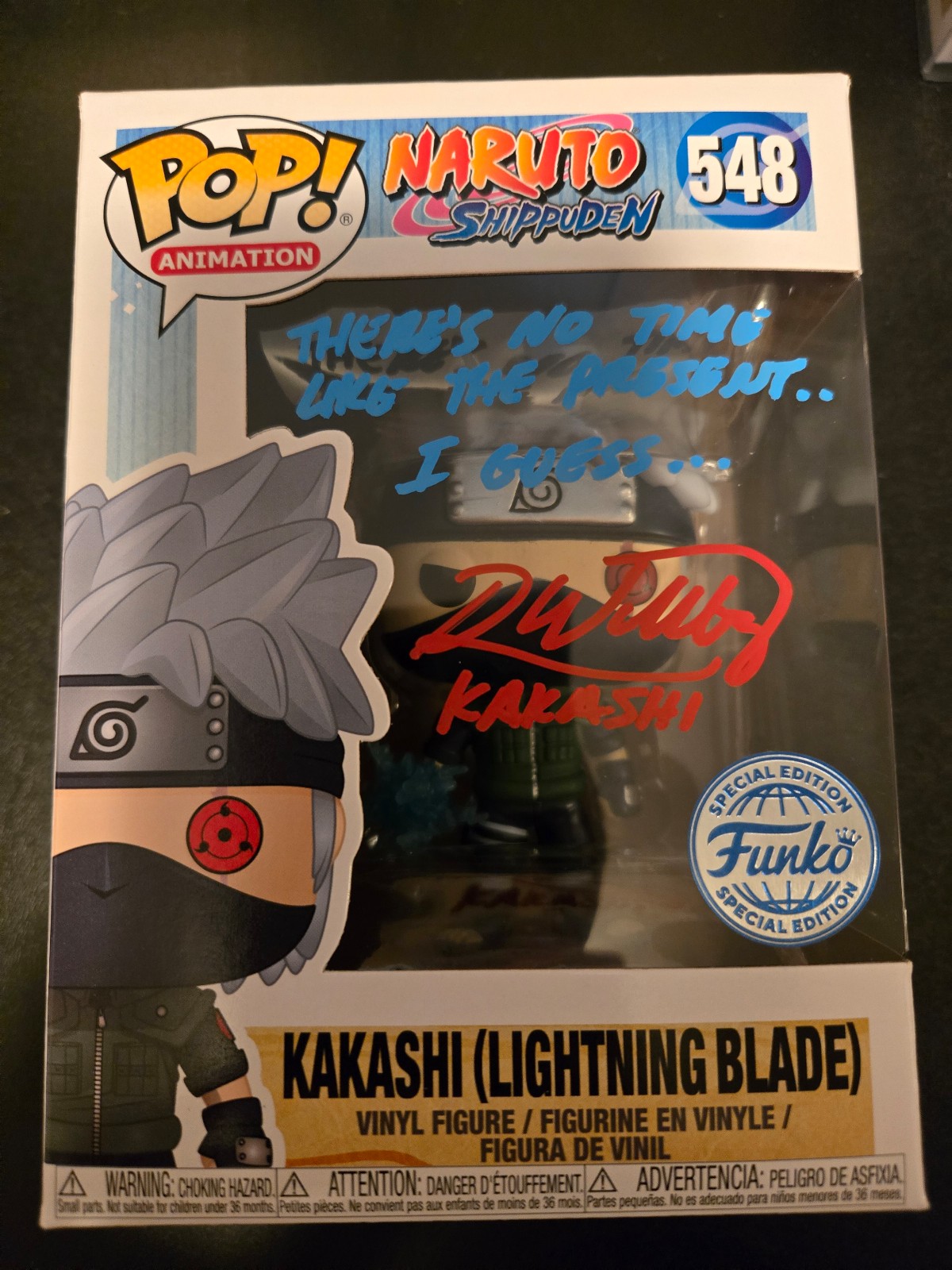 Signed Kakashi by English voice actor.