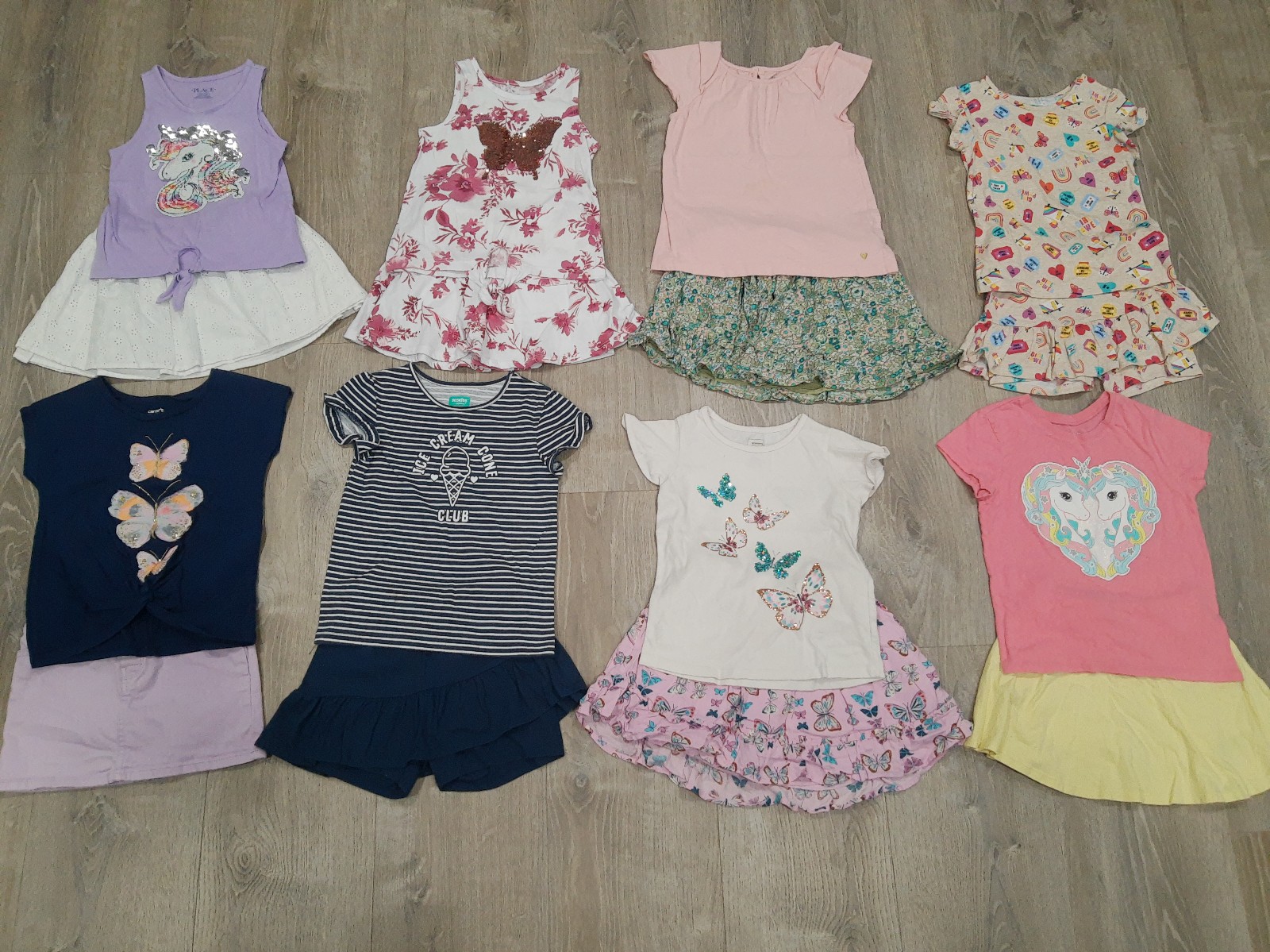 Girls summer skirt sets 5/6 6