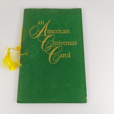 An American Christmas Carol Illustrated Booklet Aetna Cleaning Co. Felt Cover