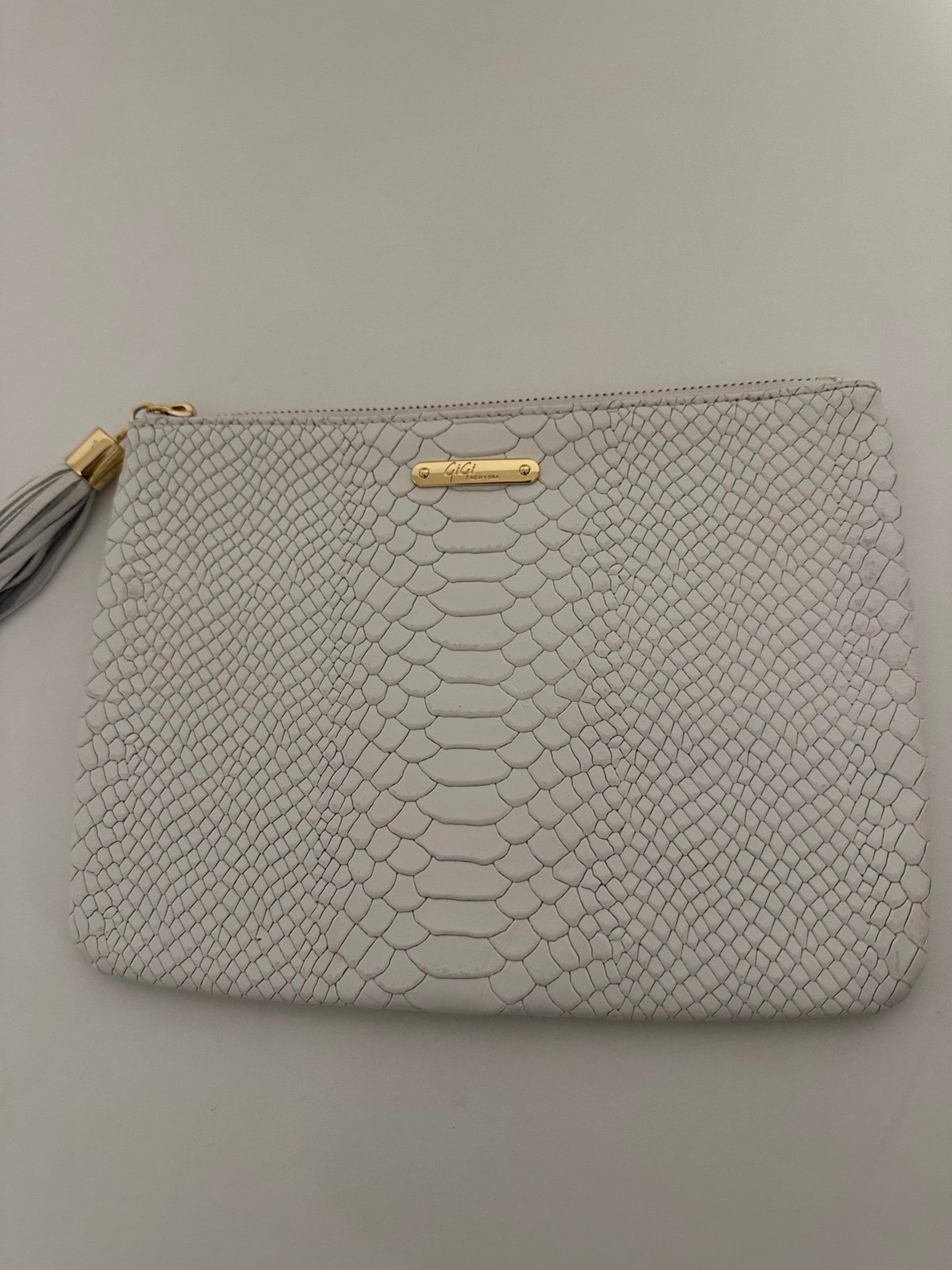 GiGi New York All-In-One Python-Embossed Leather Clutch