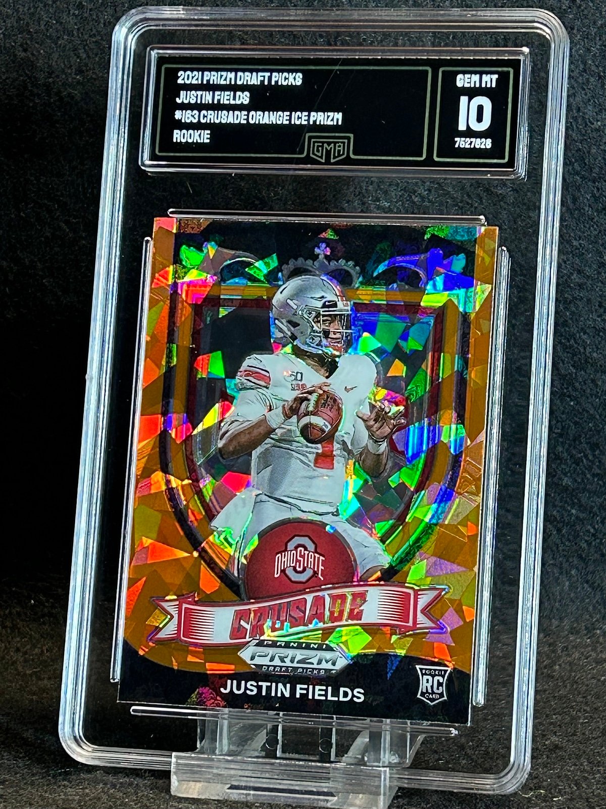 2021 justin fields Orange Ice Prizm Rookie