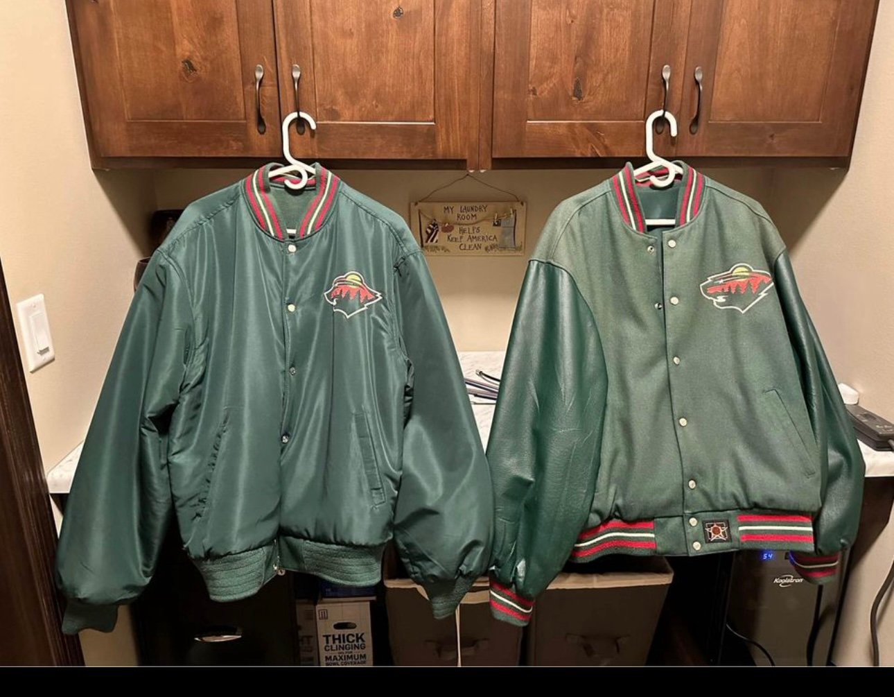 MN Wild Lettermens Jackets - Reversable