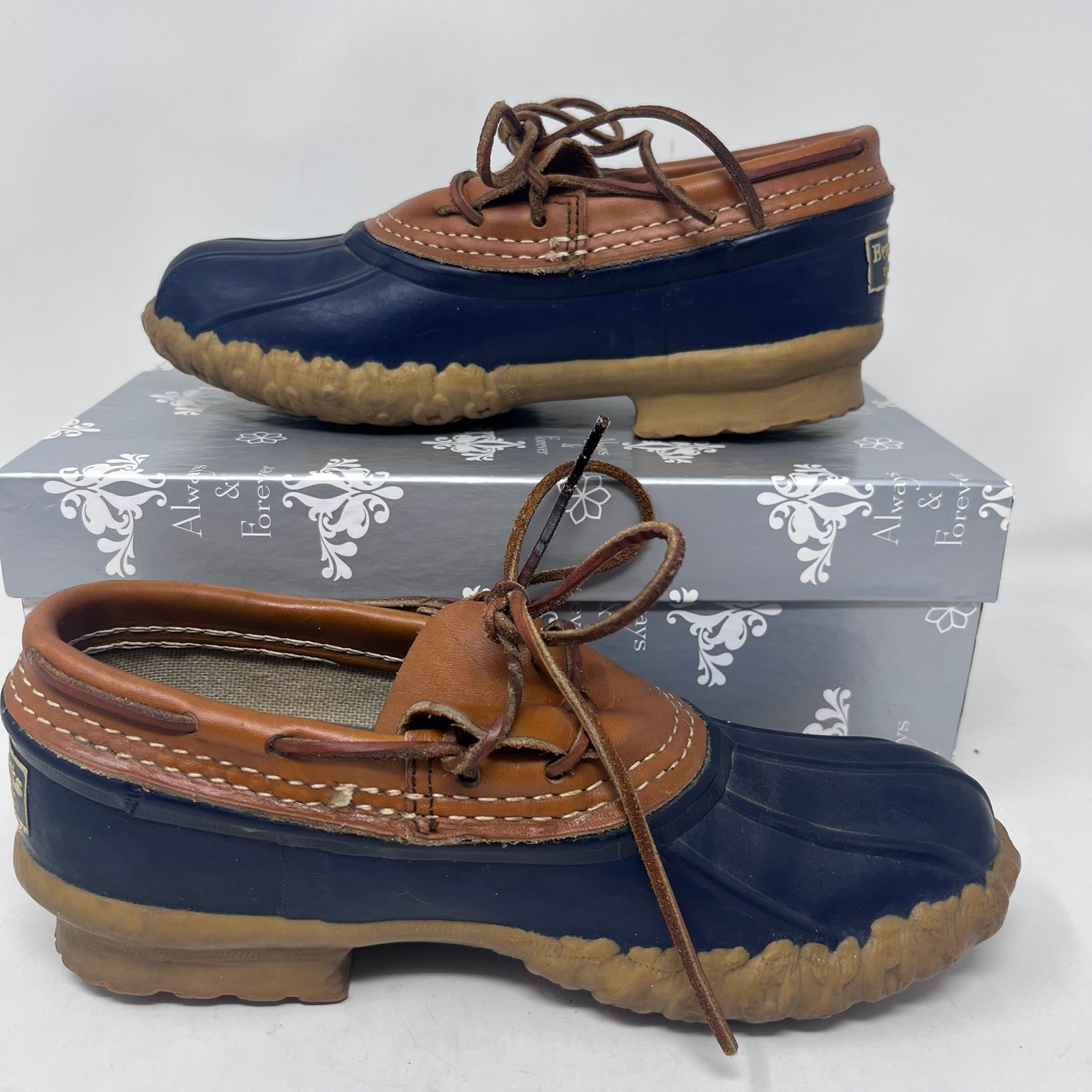 L.L. Bean Duck Boots Classic Low Slip on Leather