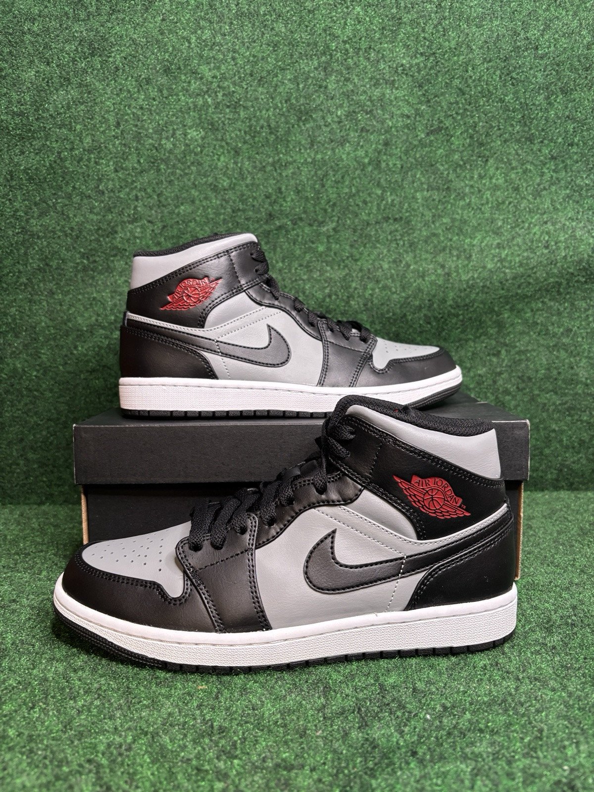 Nike Air Jordan 1 Mid GS Shadow Red Black Grey Youth Size 5.5y Shoes New