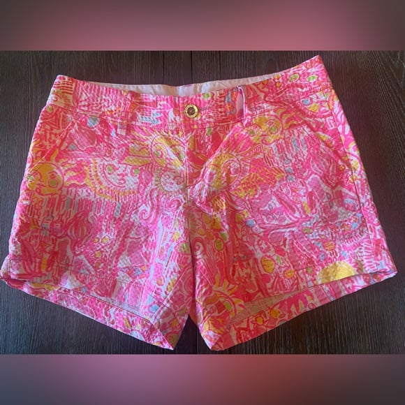 Lilly Pulitzer Callahan Shorts Pink Pout Women’s Size 6 Bright Coastal Preppy
