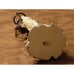 Ceramic Hand-Painted Winter Wilderness Wolf Candle Holder W Blue Candle Westland