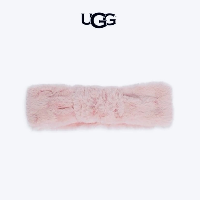 UGG Pink Faux Fur Headband NWT