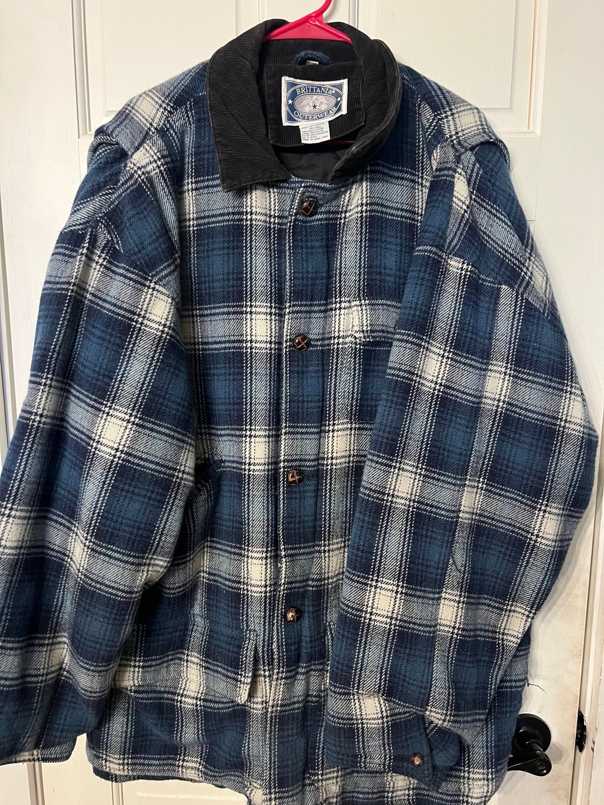 Vintage Men’s Brittania Outerwear Flannel Quilted Wool Blend Jacket