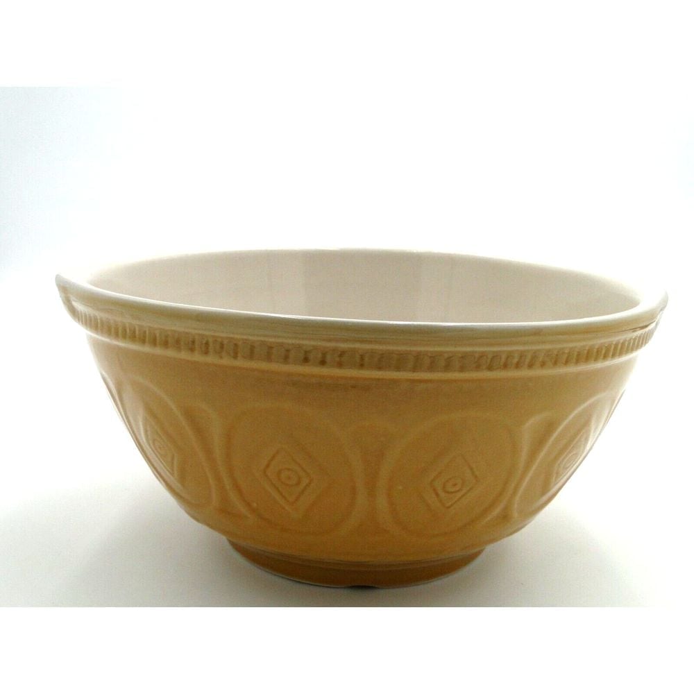 TG Green Gripware Repop Style Stoneware Yelloware Ceramic MED. 10 Mixing Bowl
