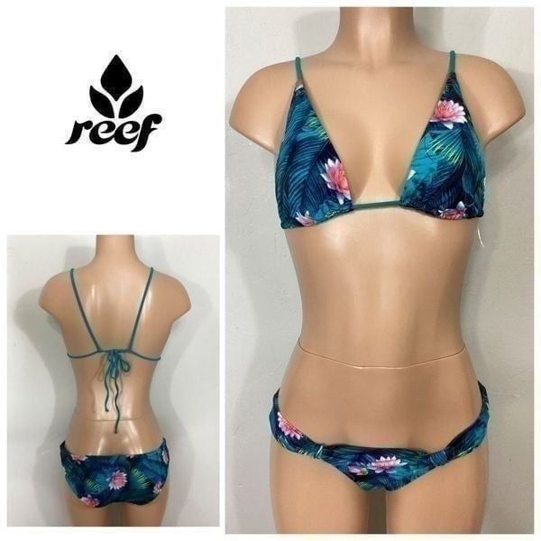 New. Reef tropical bikini set. S-top/L-bottom