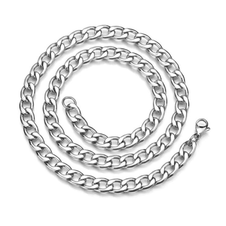 Thick Stainless Steel Curb Chain Necklace