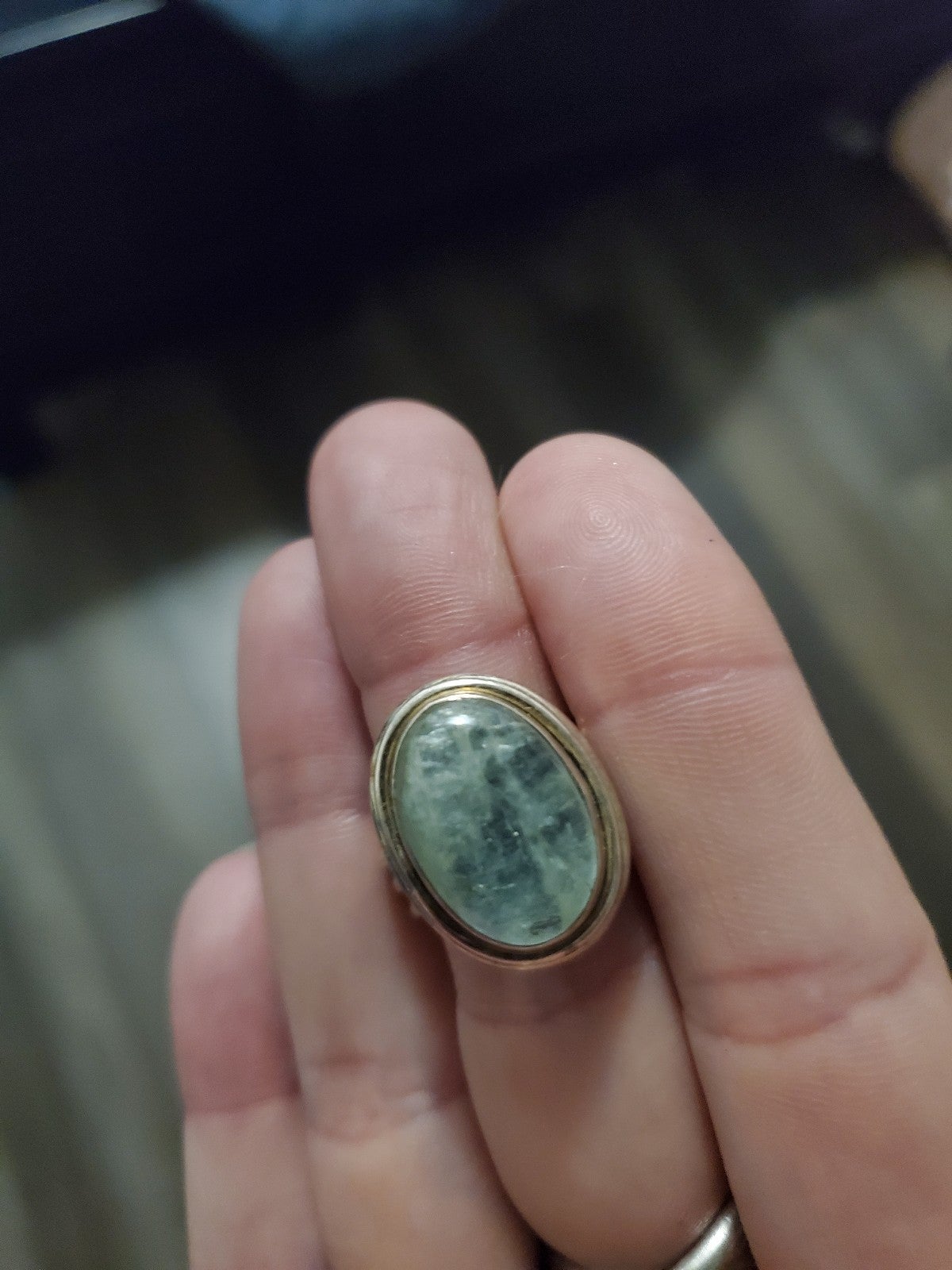 Sterling silver gemstone ring