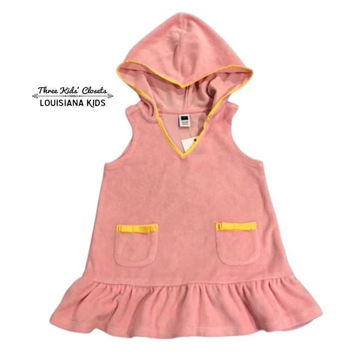 NEW Janie & Jack 12-18m Pink Toweling Terry Hooded Swim Cover Up