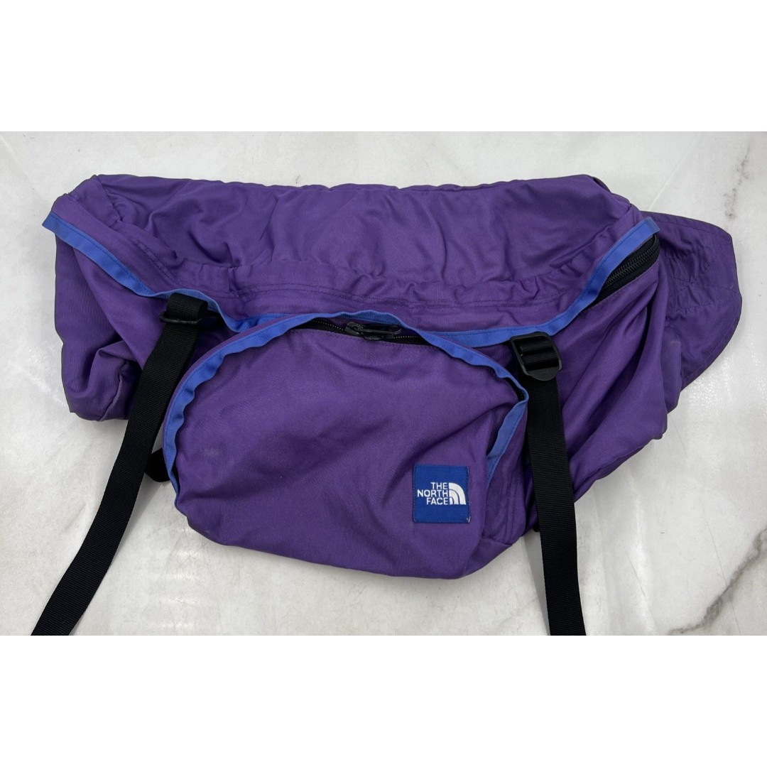 VTG The North Face Lumbar Waist Pack Fanny Day Hiking Camping Lrg Purple Retro