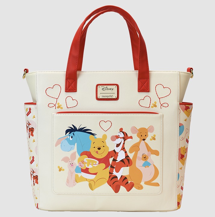 Winnie The Pooh & Friends Hearts Convertible Backpack & Tote Bag